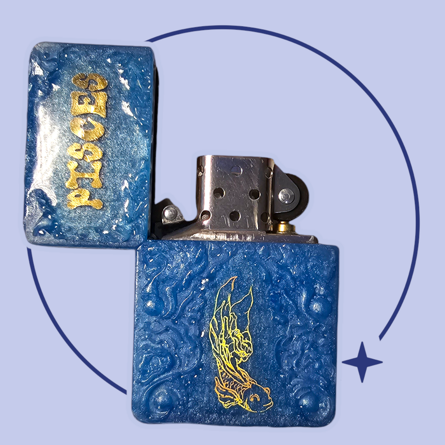 Water Sign Zodiac Zippo Lighter Case (Lighter Included)